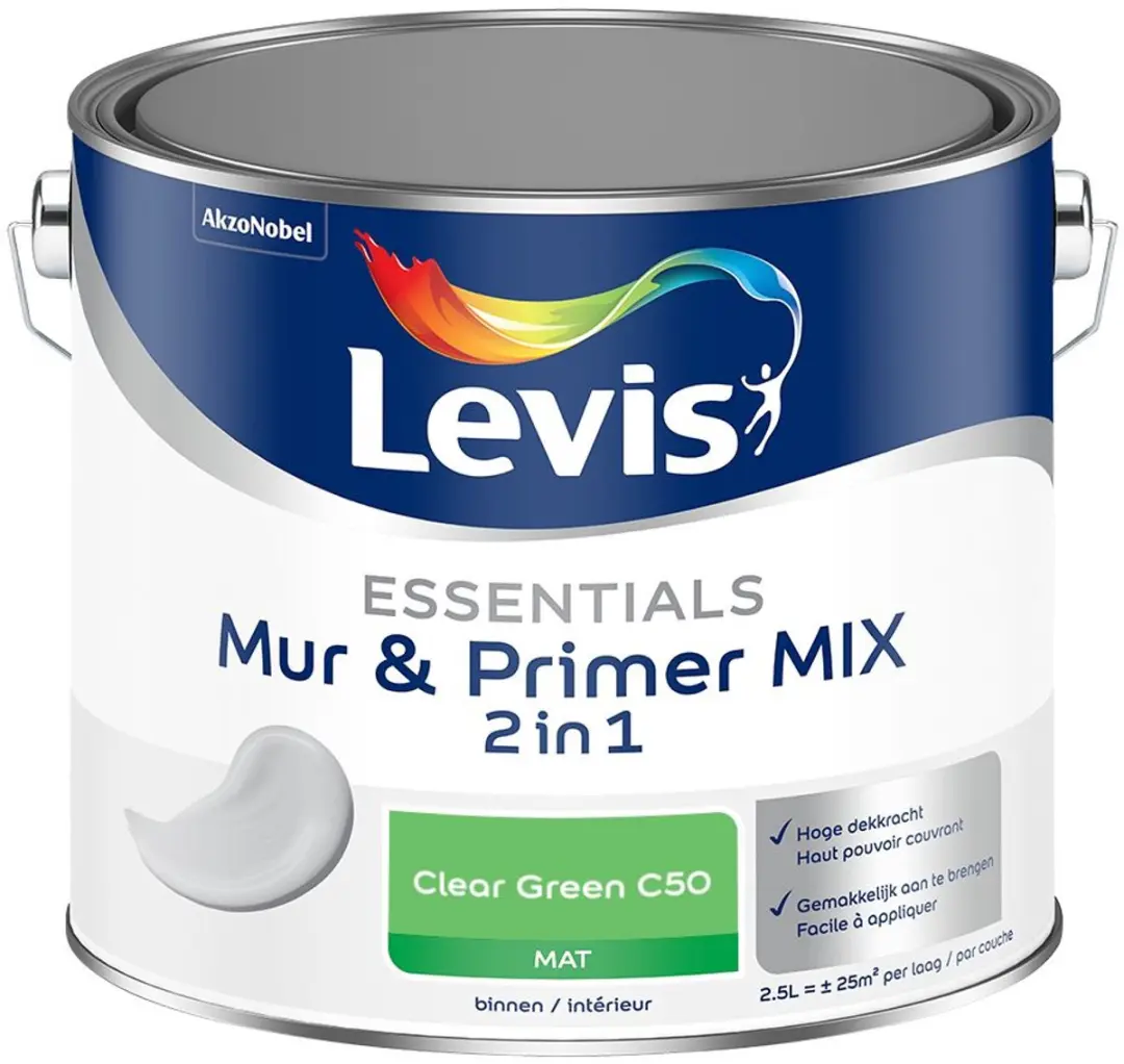Levi's Essentials Mur & Primer Mix Clear Green C50 Mengverf 2,5L