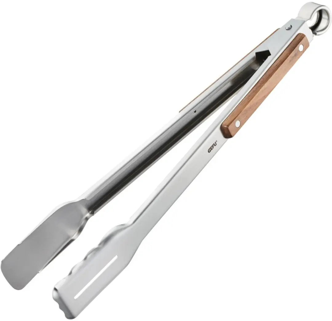 GEFU Serino Barbecuetang - 42,5 cm - RVS & Walnotenhout