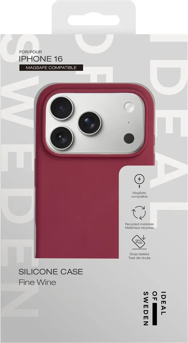 iDeal of Sweden Silicone Case iPhone 16 - Fine Wine IDSICMS-I2461-638