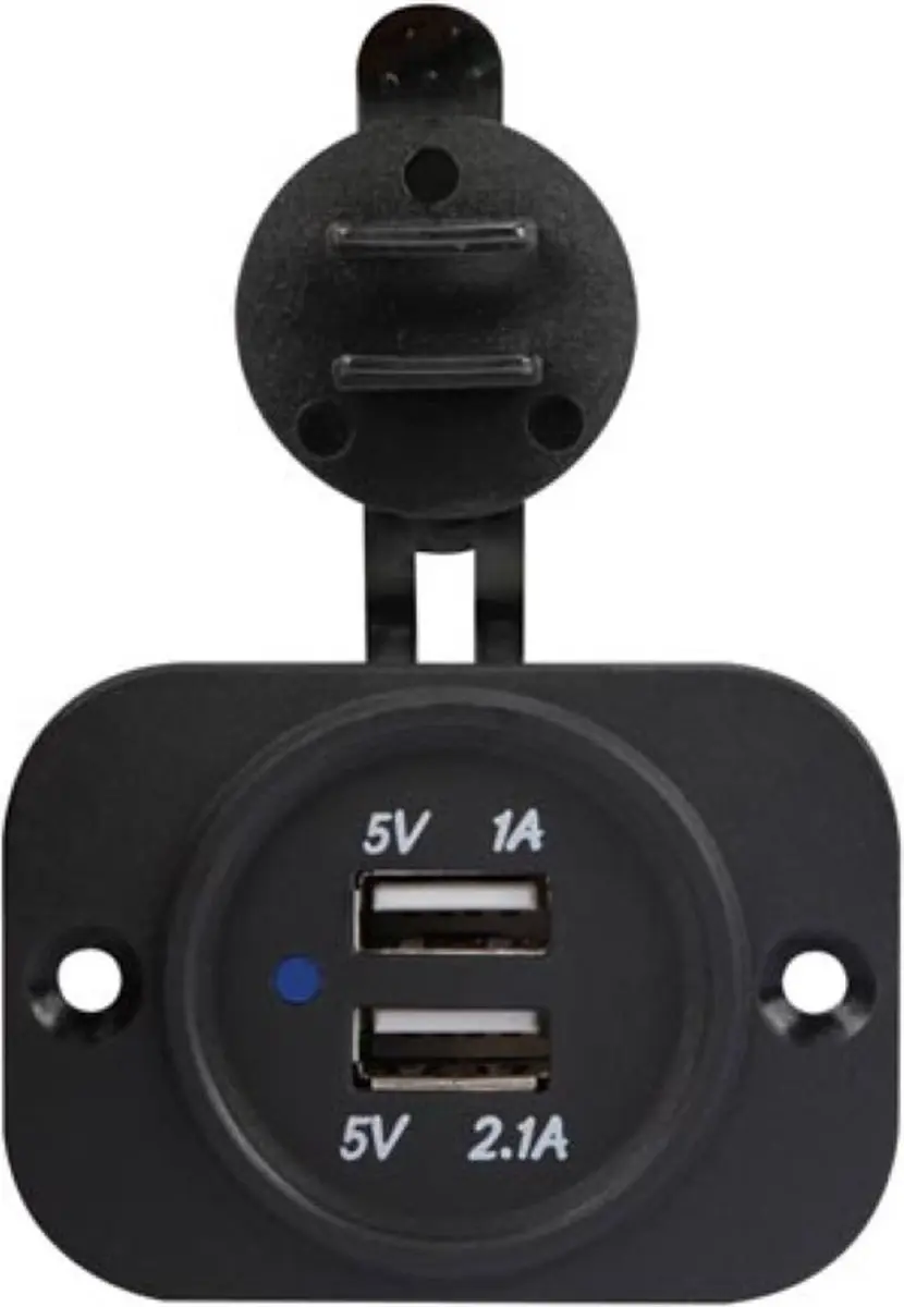 Velleman USB-Lader Auto 12-24V - 2x 5V USB - Zwart