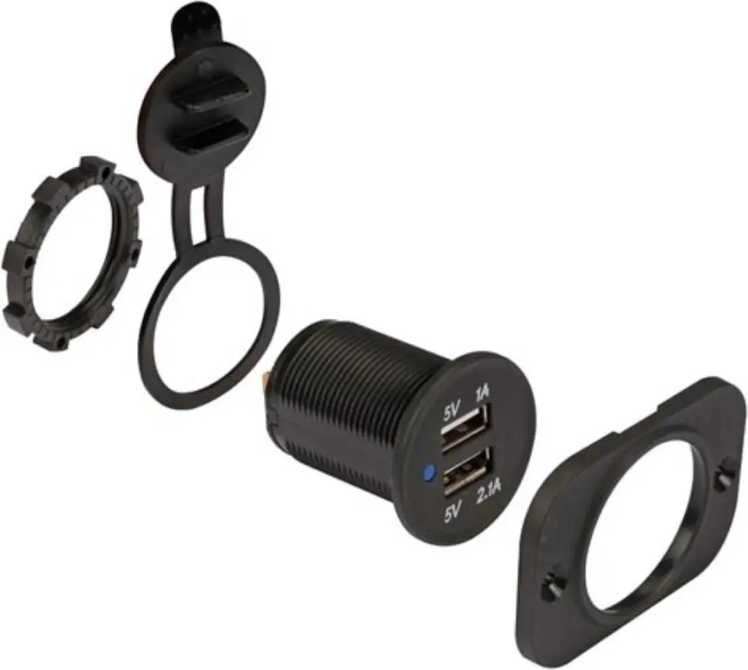 Velleman USB-Lader Auto 12-24V - 2x 5V USB - Zwart