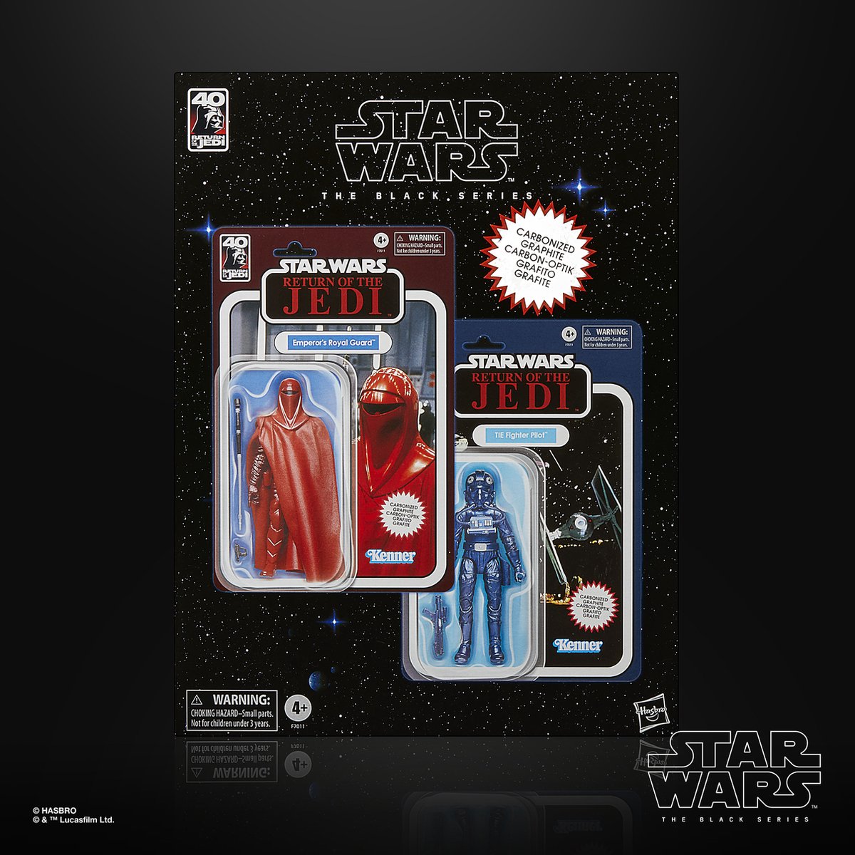 Carbonized Emperor's Royal Guard & Tie Fighter Pilot - Star Wars The Black Series F7011, 4 jaar, Verschillende kleuren, Meerkleurig