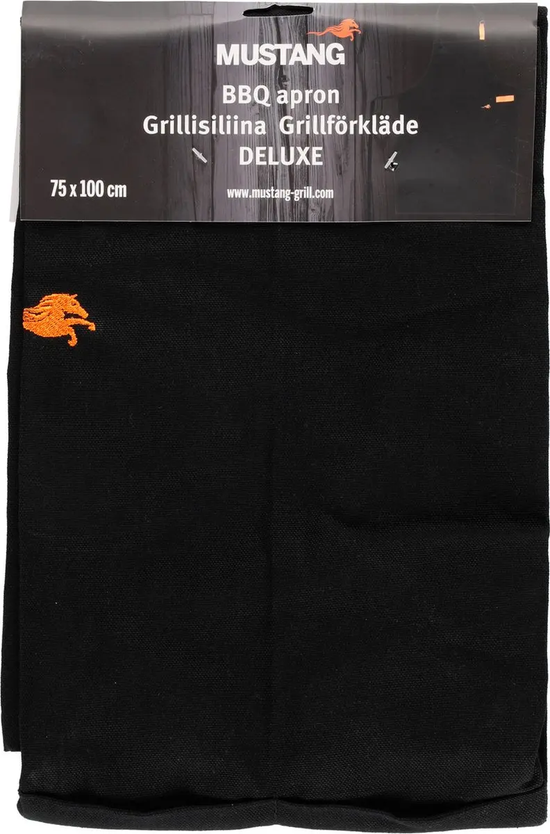 Mustang BBQ-schort Deluxe zwart - Barbecueschort