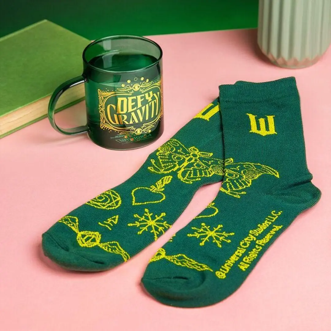 Paladone Wicked Glass Mug & Socks Set PP9117WC - Groen