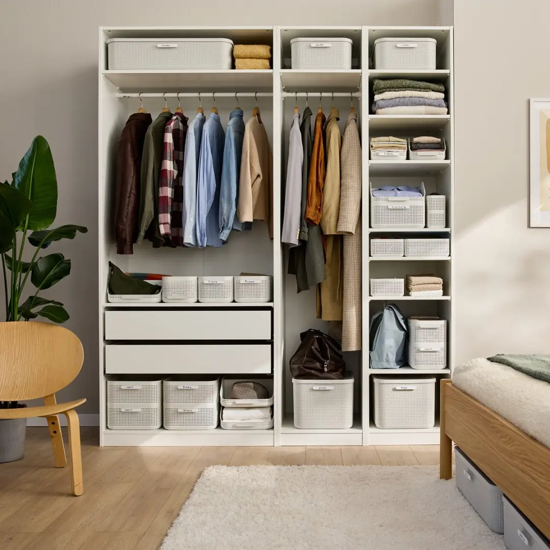 Rotho WOP Kledingorganizer Box M 13L - 2 Vakken - Wit