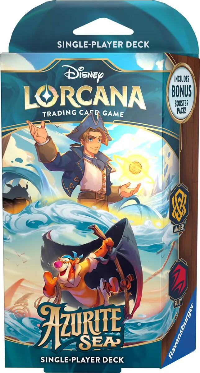 Ravensburger Disney Lorcana Azurite Sea Jim Hawkins & Tiger Starter Deck