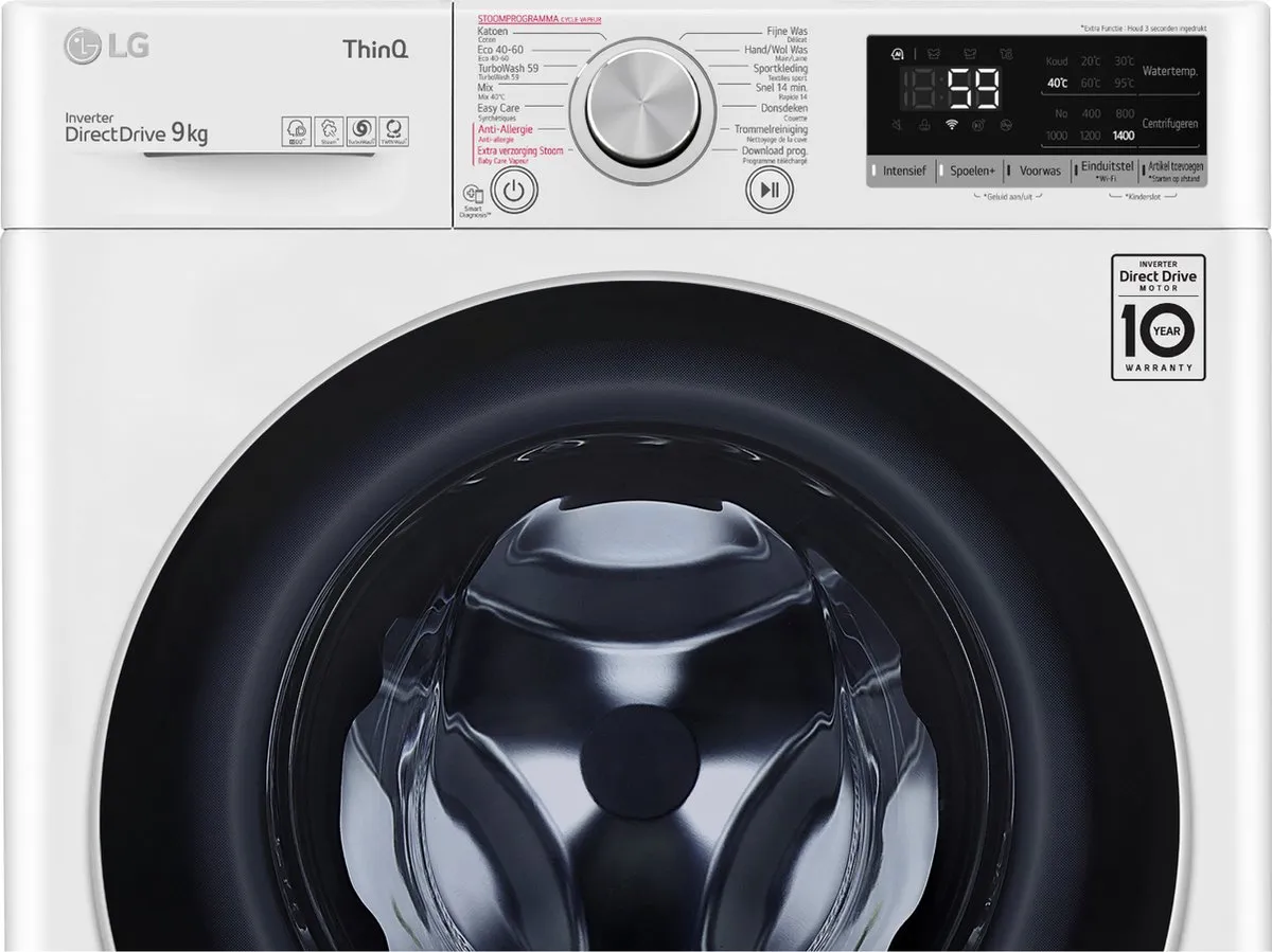 LG F4WV509S1H Wasmachine 9kg - Wit