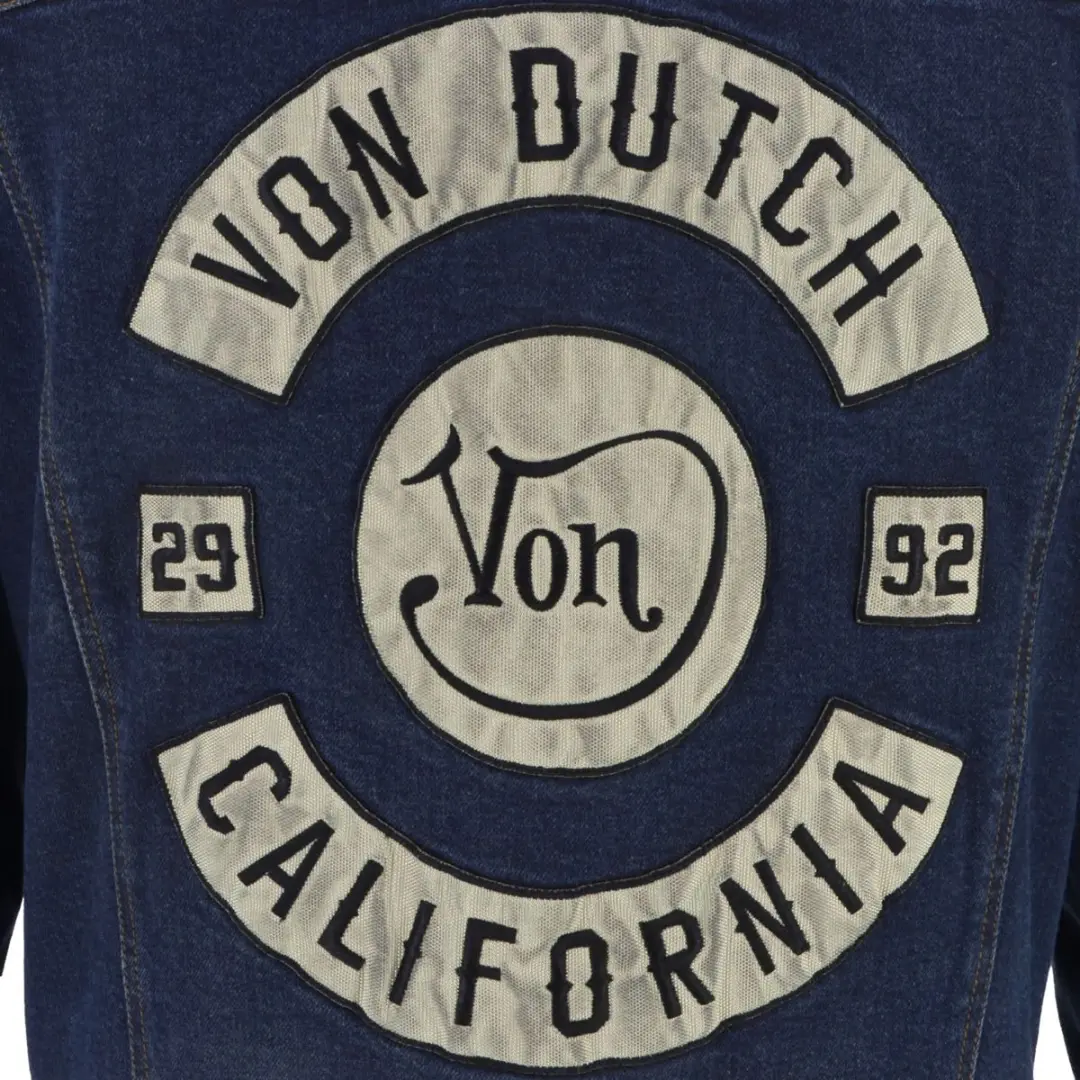 Von Dutch x Helstons Westy Motorfietsjas - Blauw S
