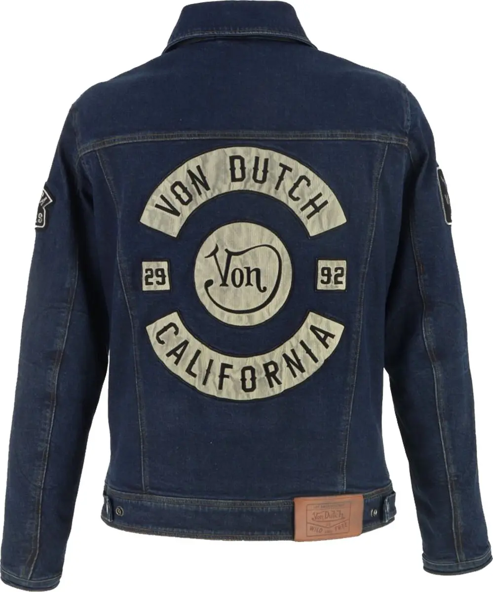 Von Dutch x Helstons Westy Motorfietsjas - Blauw S - afbeelding 6 van 6