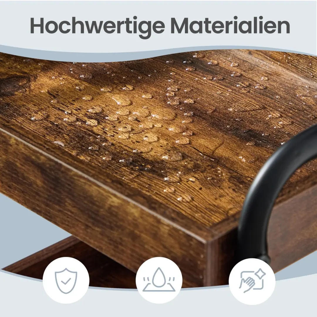 Songmics Serveerwagen MDF - 27,5x41,3x73cm - Bruin - afbeelding 6 van 6
