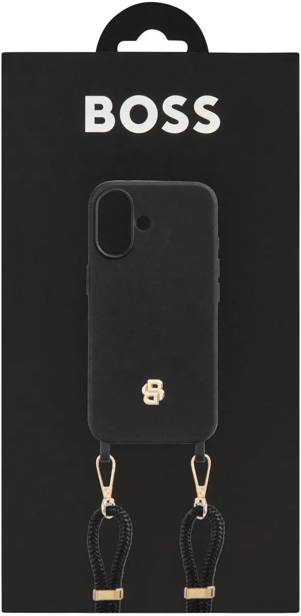 BOSS Double B Hoesje iPhone 16 - Black & Gold