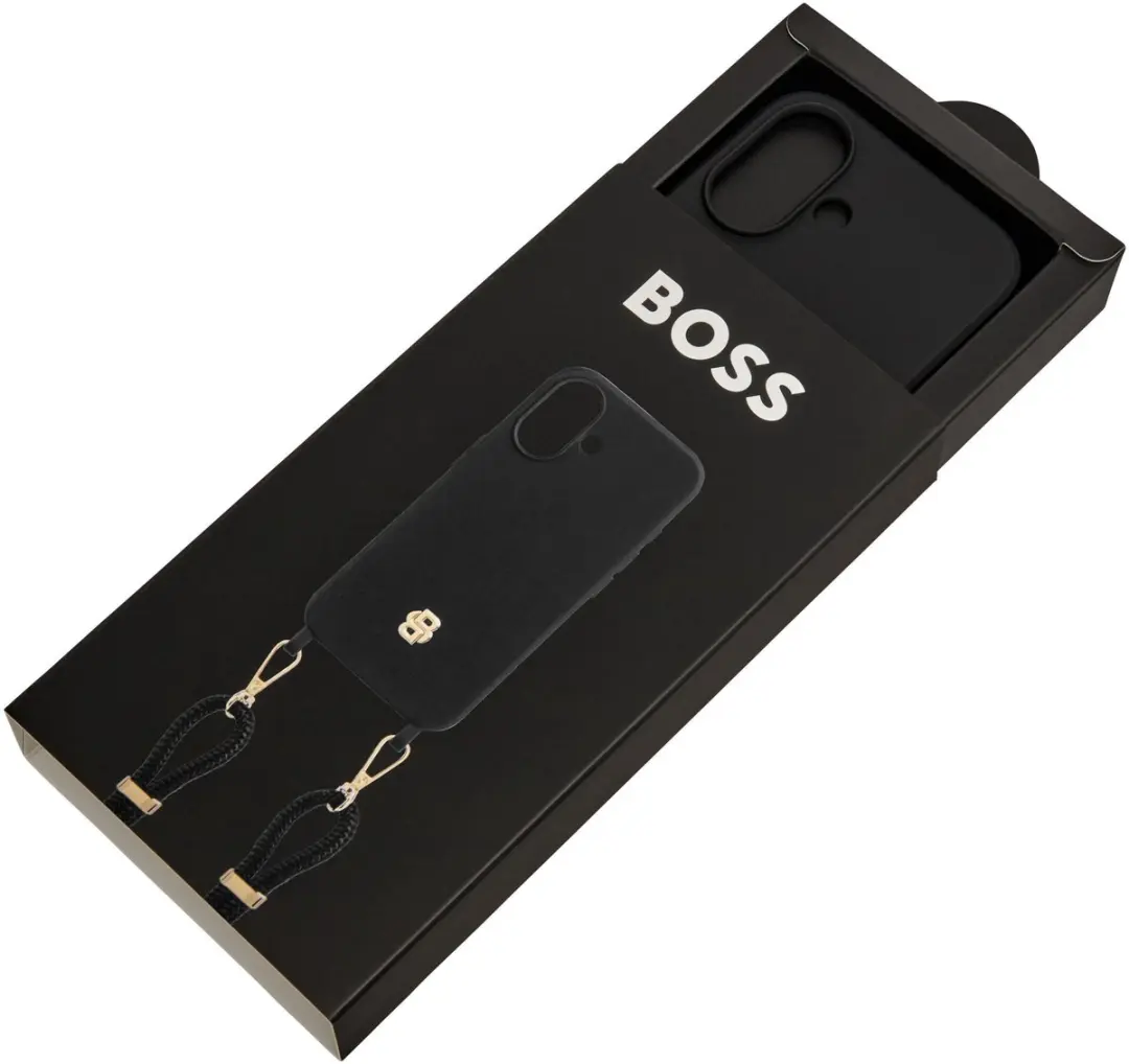 BOSS Double B Hoesje iPhone 16 - Black & Gold