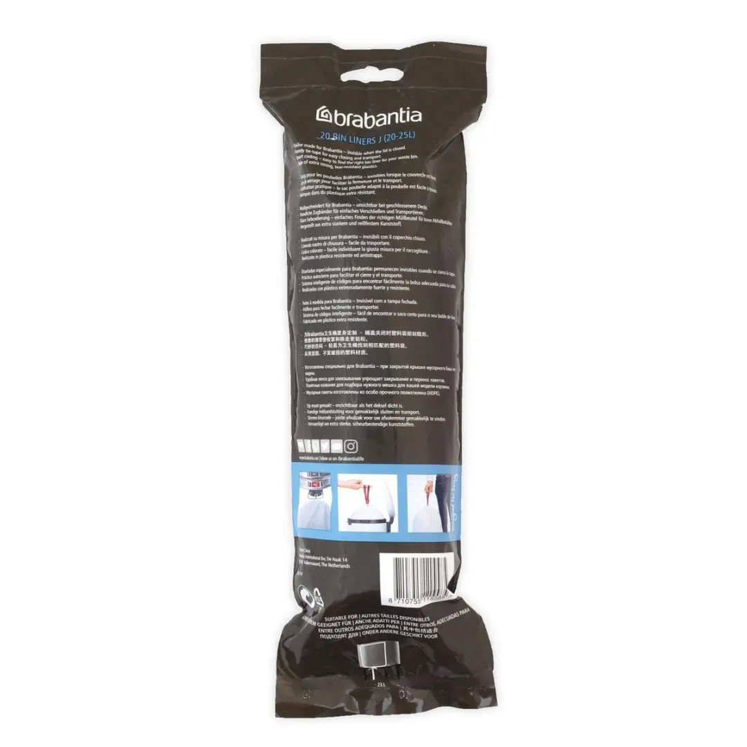 Brabantia PerfectFit Afvalzakken Code J 25L - 20 Stuks - afbeelding 2 van 6