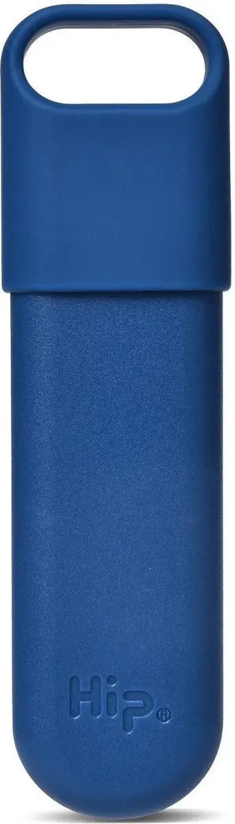 Hip OBP Squeaky Clean Rietje met Houder - Siliconen - Blauw