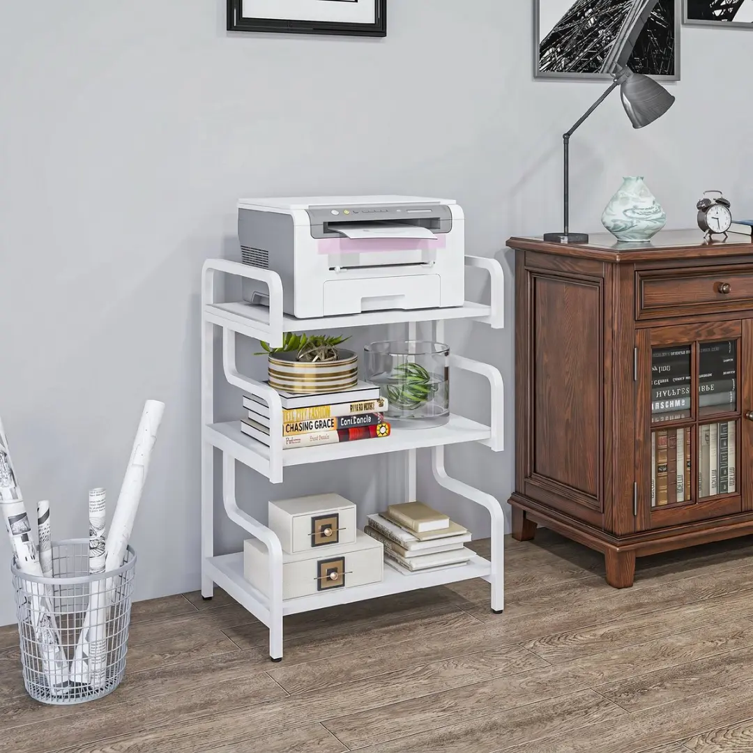 Homcom Printerstand - 55x40x77cm - Wit