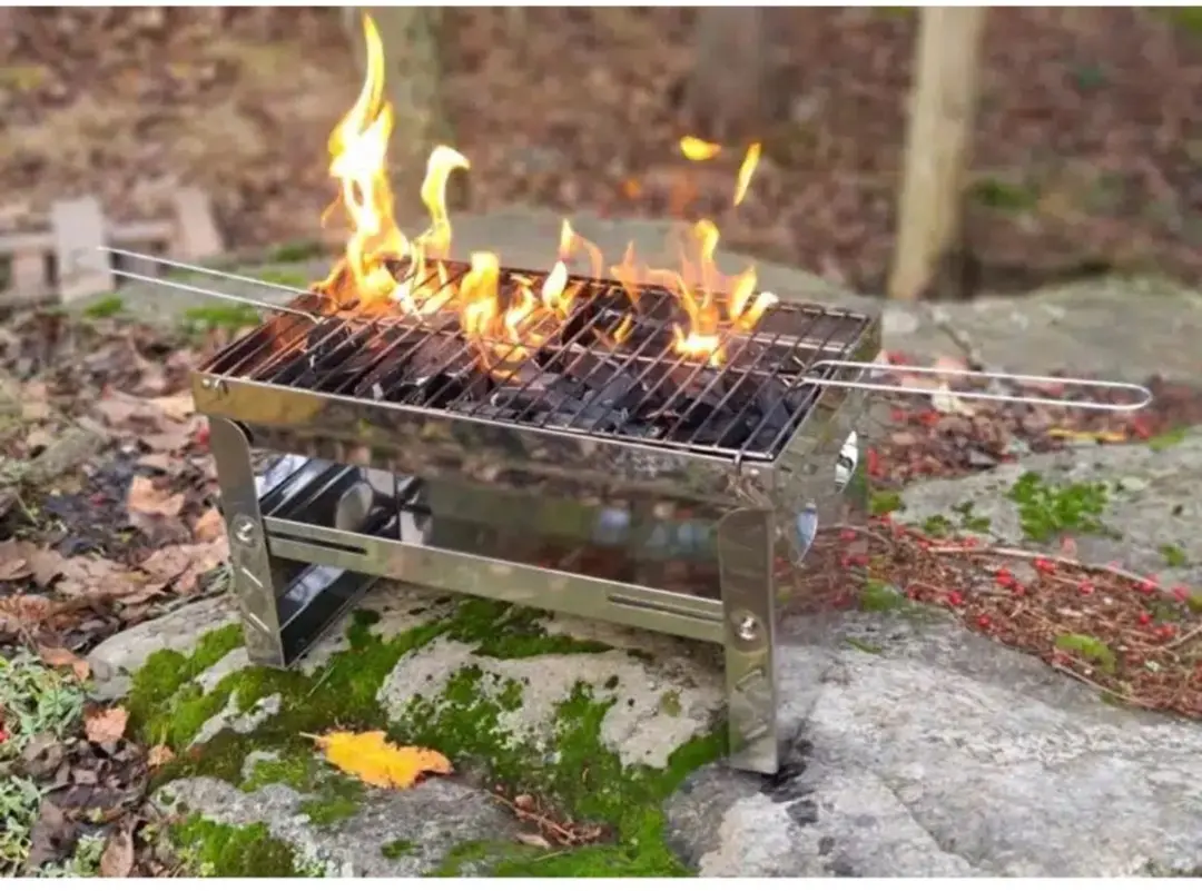 ‎Opvouwbare houtskoolgrill Trek Mustang 43,5x25,5cm‎