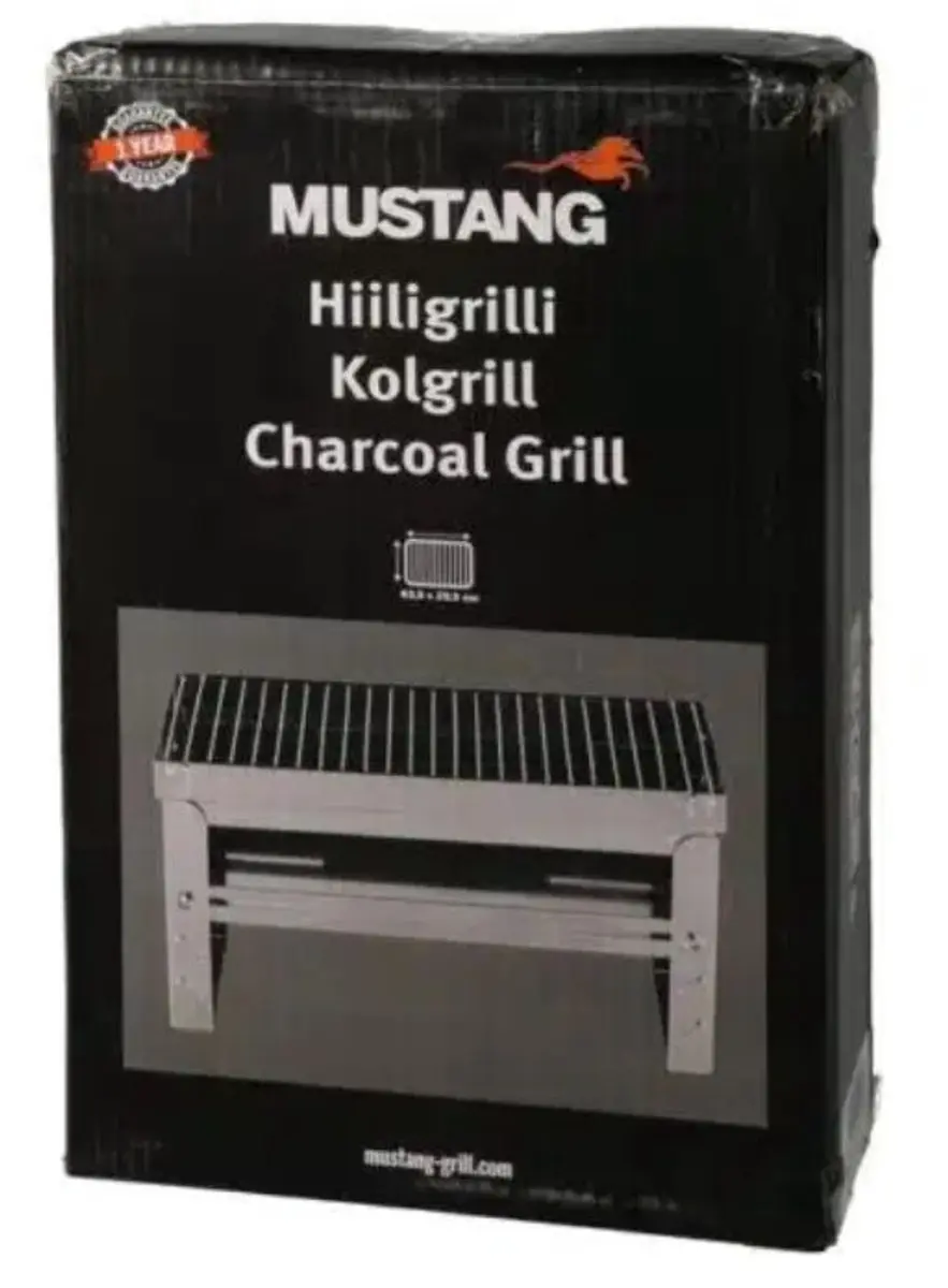 Mustang Trek Opvouwbare Houtskoolgrill 43,5x25,5cm - Roestvrij staal