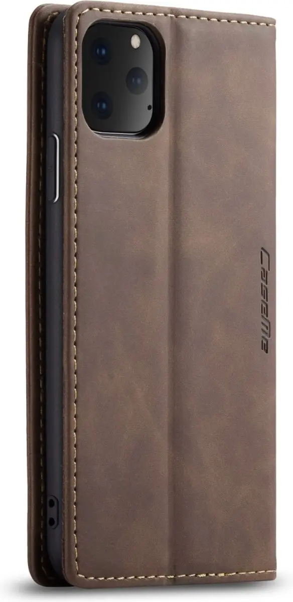 Caseme Luxe Wallet Hoesje iPhone 11 Pro - Coffee - 2 Pasjes