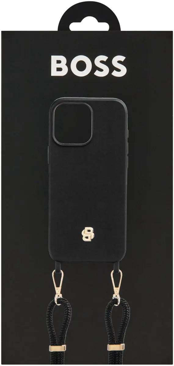BOSS Double B iPhone 16 Hoesje - Black & Gold - afbeelding 6 van 6