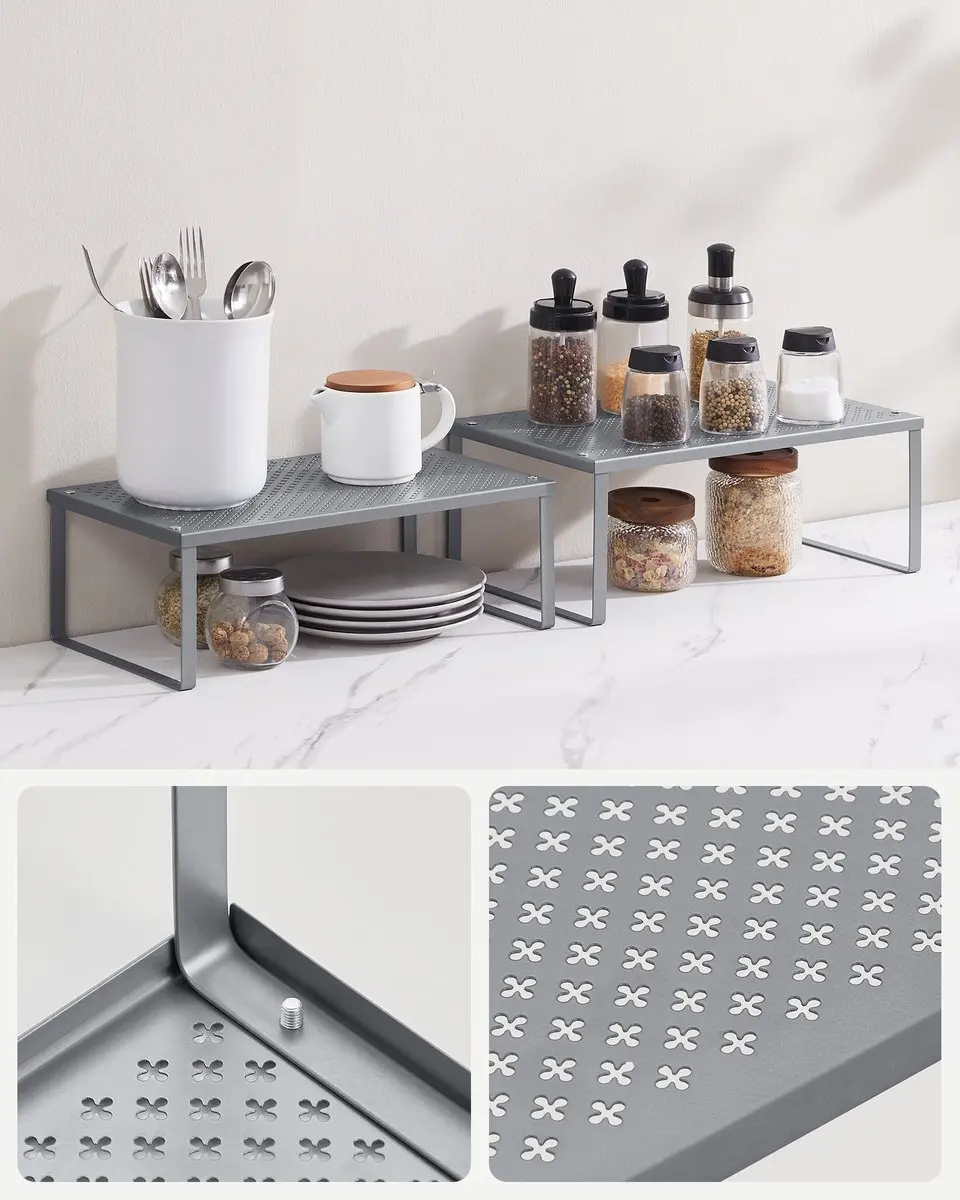 Songmics Kruidenrek 2-delig KCS401G01 - Zilver - afbeelding 6 van 6