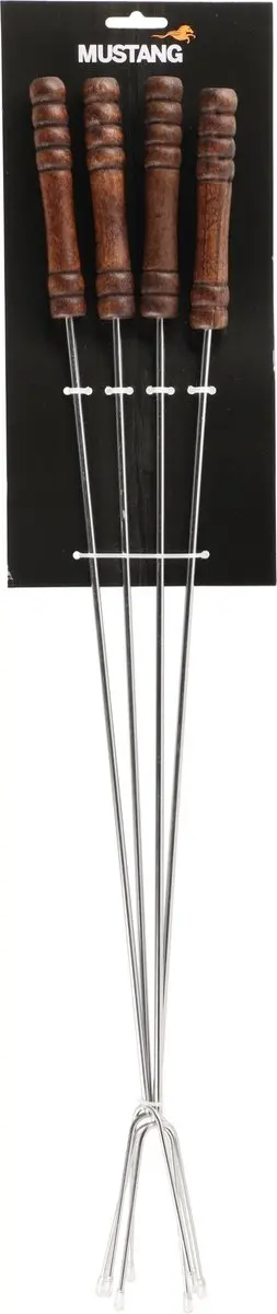 Mustang BBQ Vork Set 4 Stuks - RVS