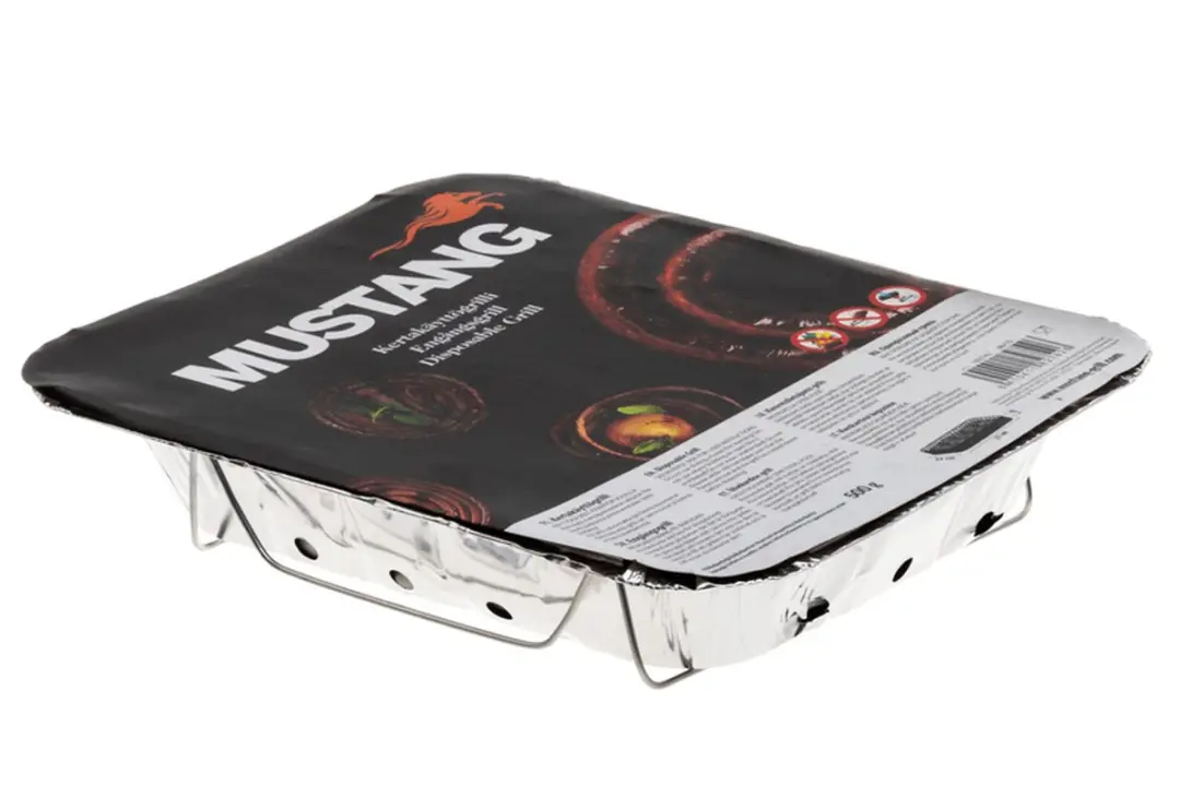 Mustang Wegwerp BBQ 22cm - 4 Hamburgers - Aluminium