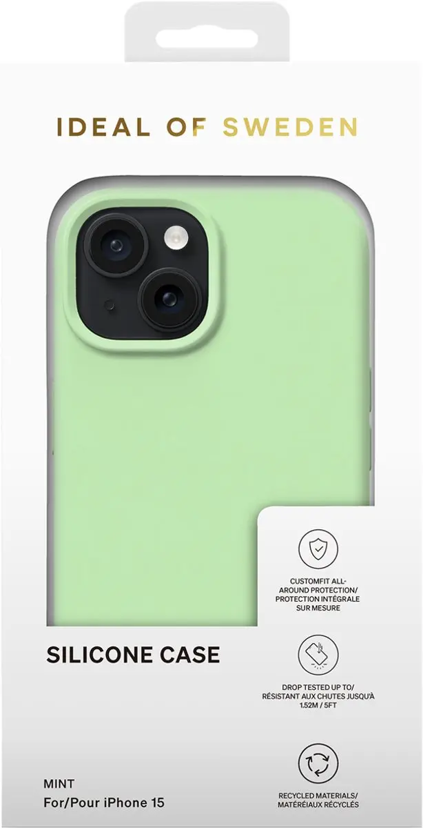 iDeal of Sweden iPhone 17/16/15/14/13 Silicone Hoesje - Mint