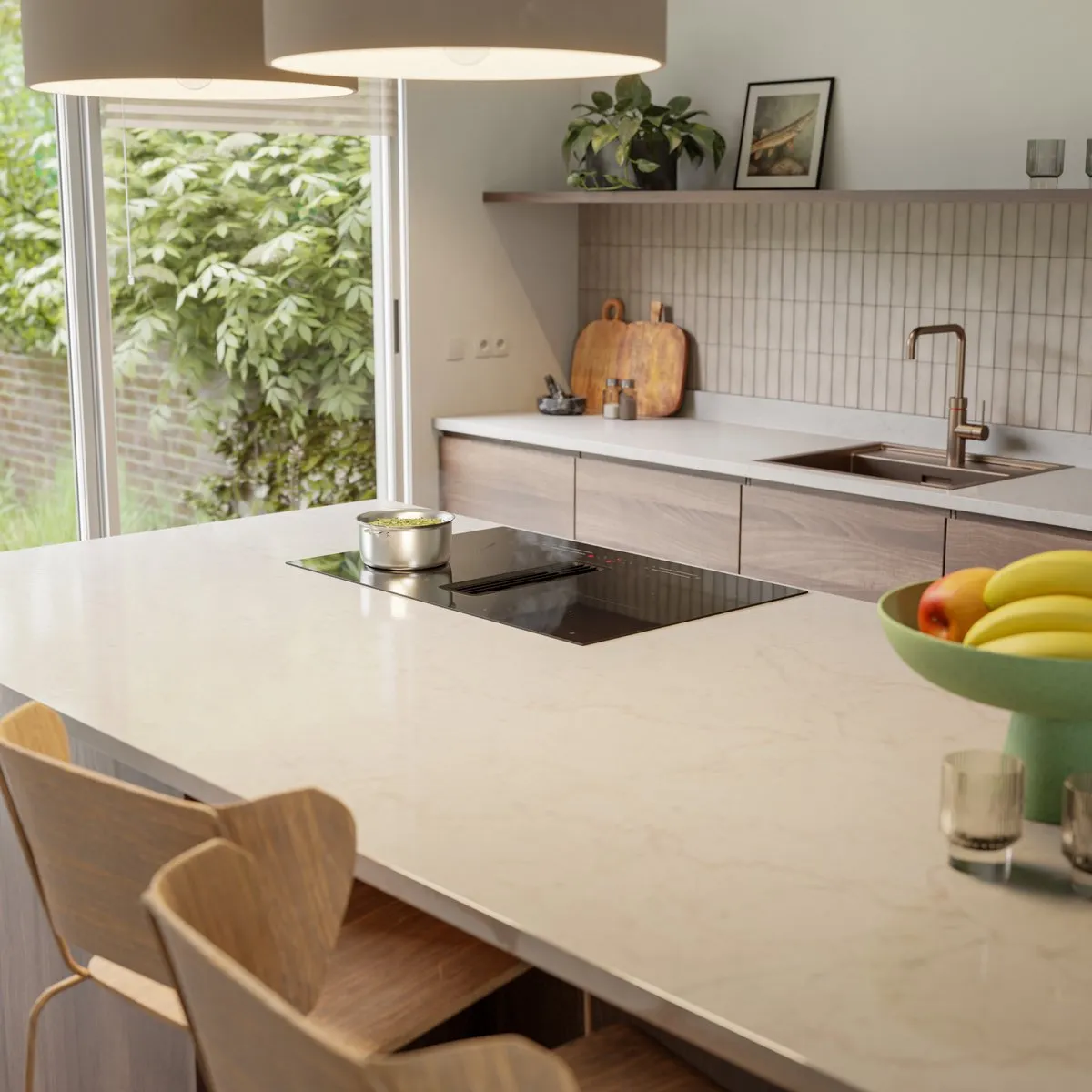 Inventum IKA8035 Inbouw Inductiekookplaat met Afzuiging 80cm - 4 Zones - Zwart