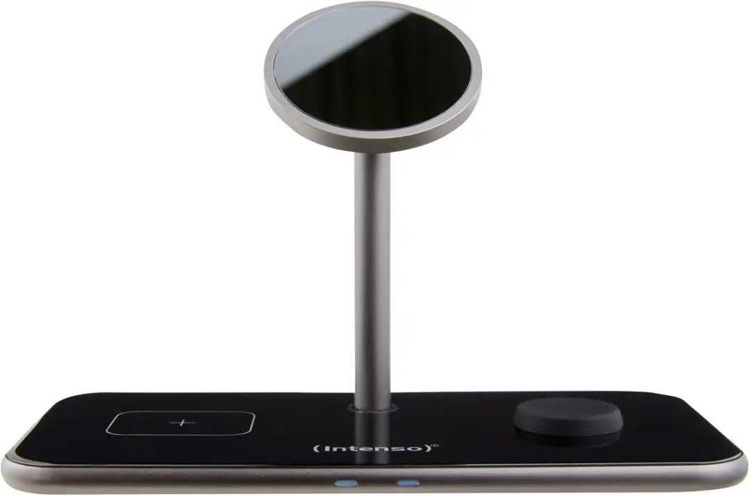 Intenso MB13 Magnetisch Draadloos QI Laadstation 15W - 3x - Zwart