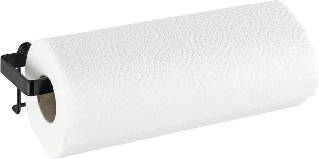 Wenko Gala Keukenrolhouder Wand 31cm - Zwart Staal
