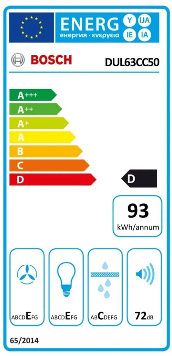 Bosch DUL63CC50 Onderbouw Afzuigkap 60cm - Roestvrij staal