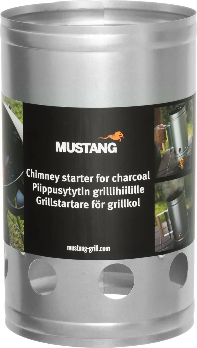 Mustang Houtskool Starter - Gegalvaniseerd staal