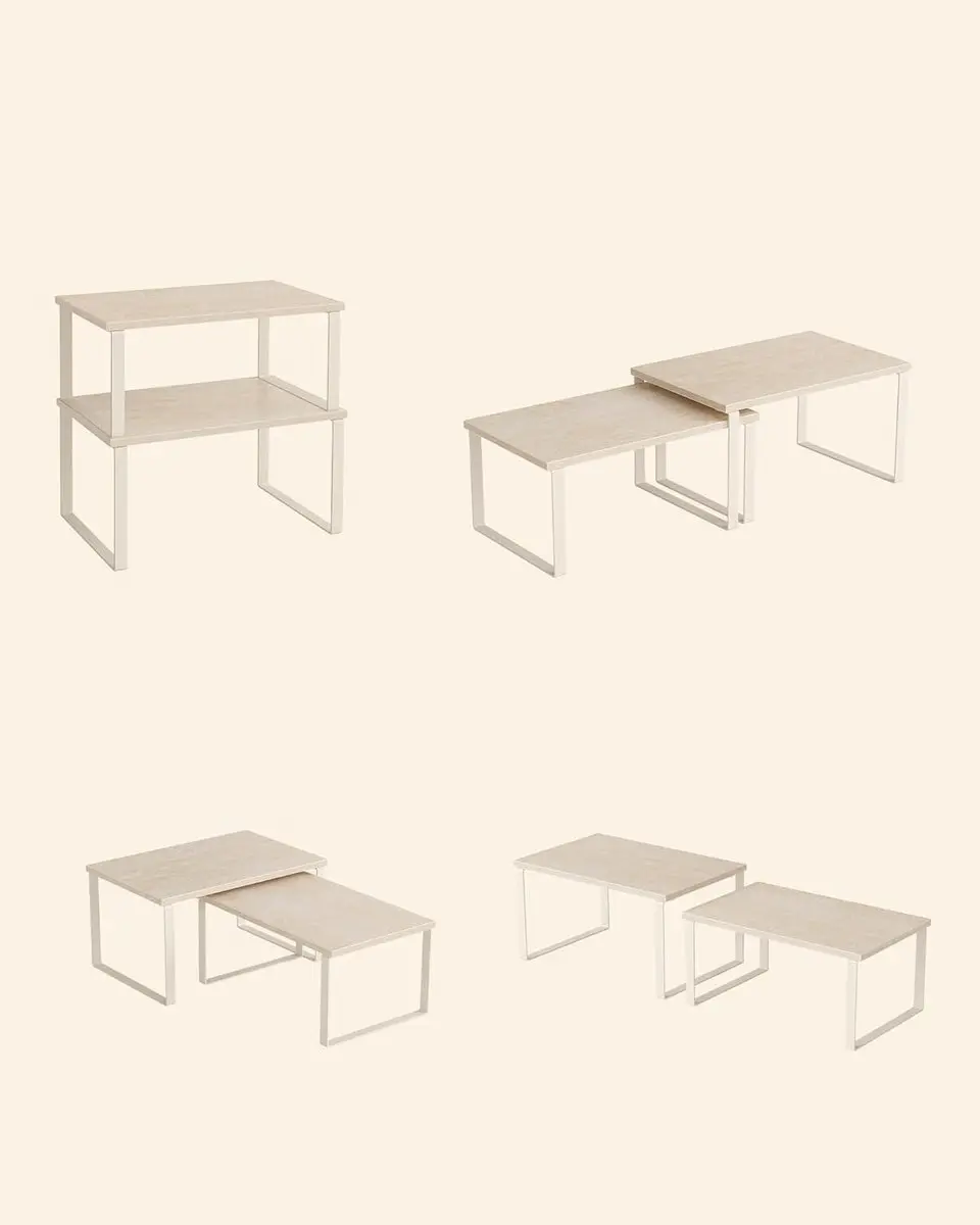 Songmics Kruidenrek 2-laags - Metaal & Hout