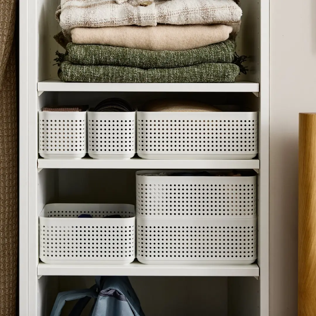 Rotho WOP Kledingkast Organizer Mand L - 4,8L - Wit