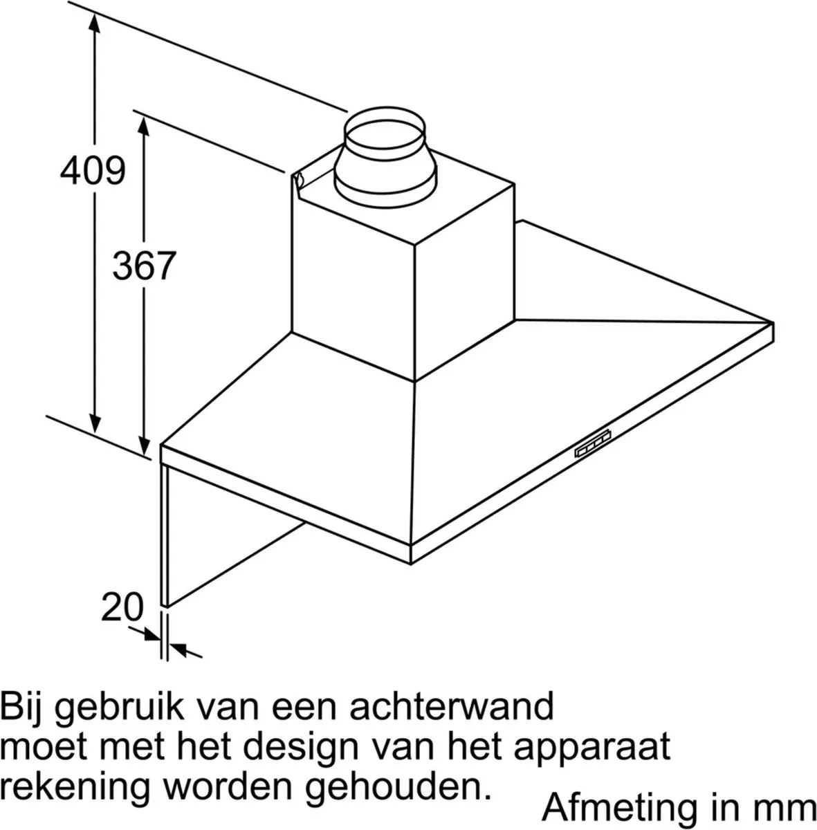 Bosch DWQ96DM50 Serie 4 Wandschouwkap - RVS