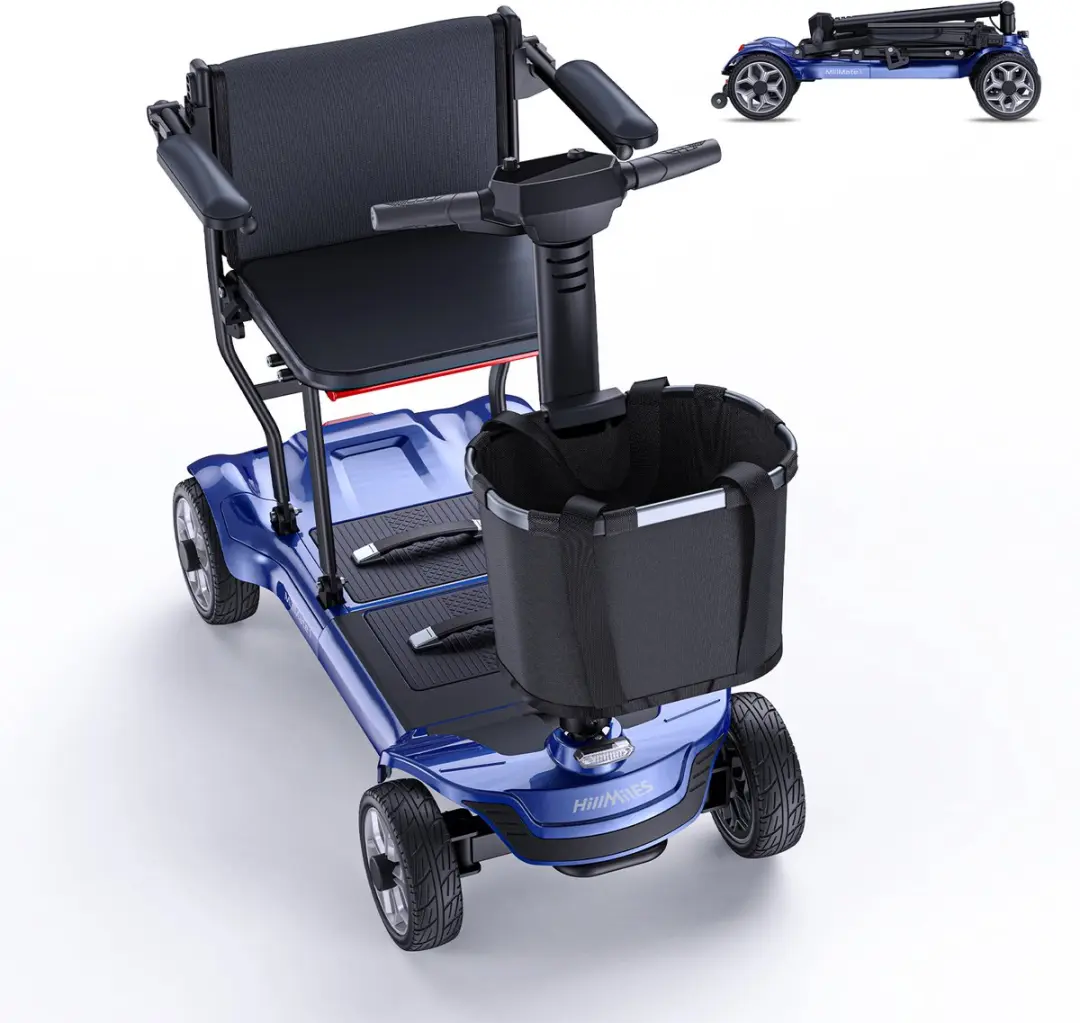 HillMiles MileMate 1 Opvouwbare Scootmobiel - 250W Blauw