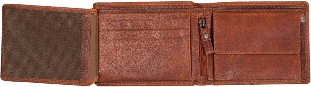 Mustang Udine Cognac Leren Portemonnee - 6 Pasjes
