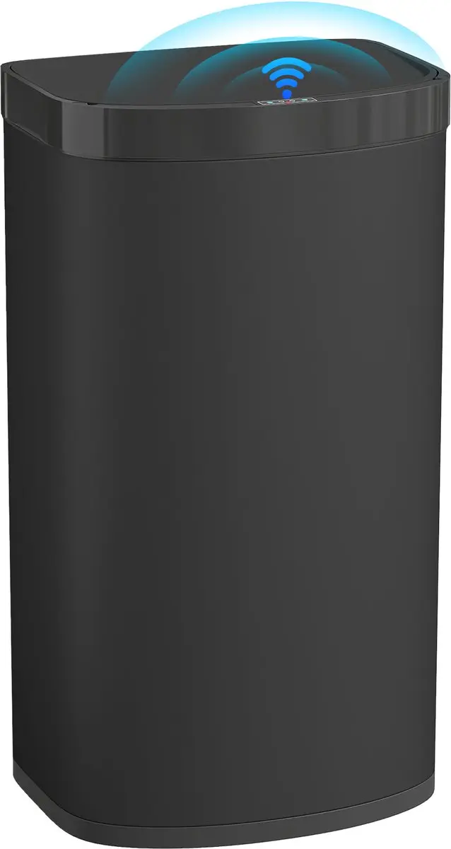 Homcom Sensor Bin Edelstalen Vuilnisbak 55L