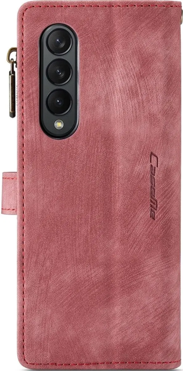 Caseme C30 Bookcase Portemonnee - Samsung Galaxy Z Fold 4 - Rood