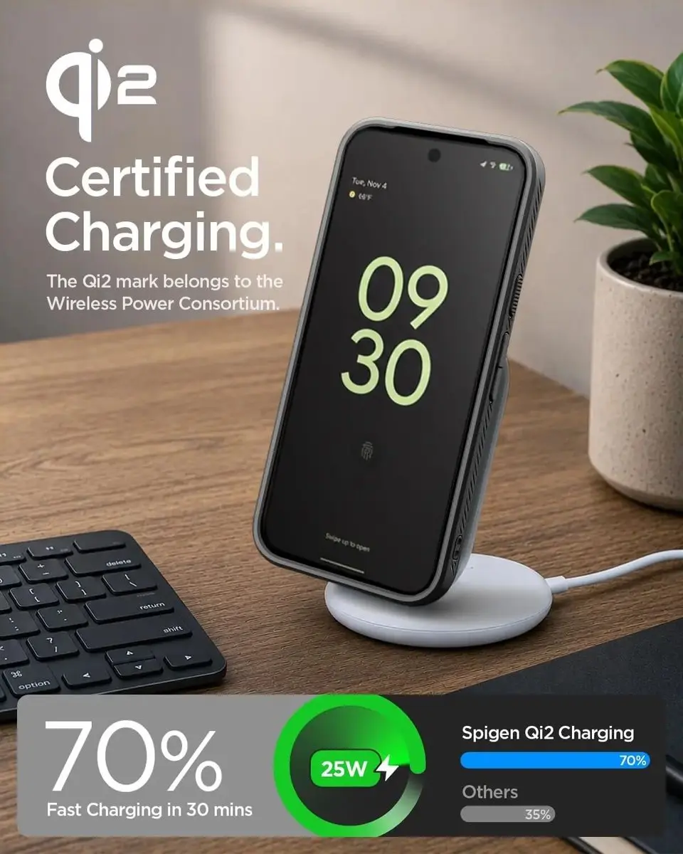 Spigen Liquid Air MagFit ACS11449 Hoesje - Zwart