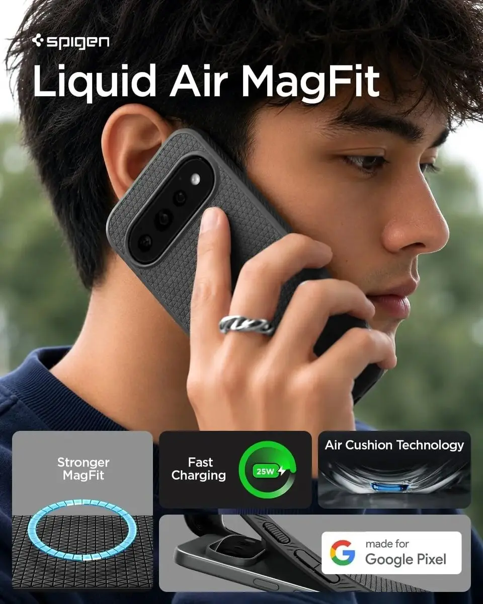 Spigen Liquid Air MagFit ACS11449 Hoesje - Zwart
