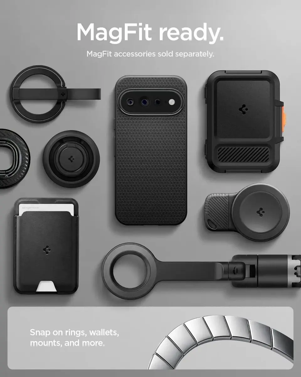 Spigen Liquid Air MagFit ACS11449 Hoesje - Zwart