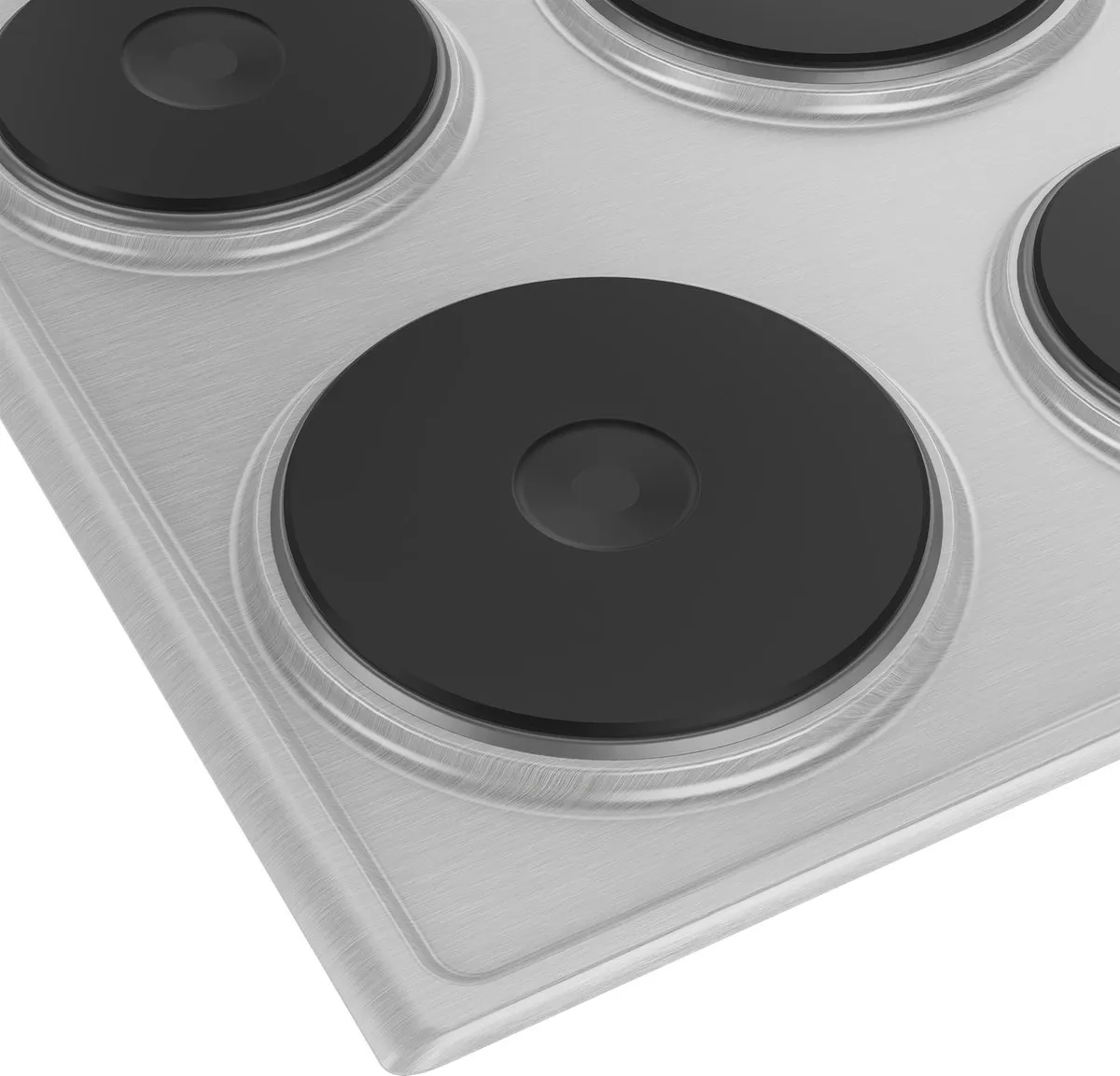 Beko HIGE64100X Inbouw Elektrische Kookplaat - 4 Zones - Grijs