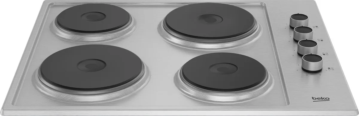 Beko HIGE64100X Inbouw Elektrische Kookplaat - 4 Zones - Grijs