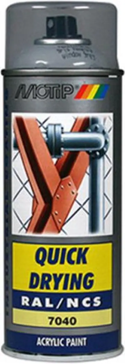 Motip Acryllak Hoogglans RAL 7040 Venstergrijs 400ml