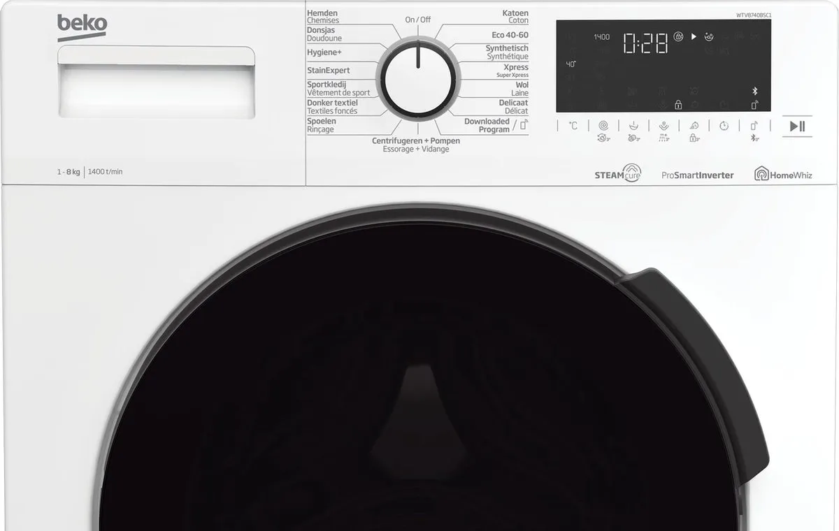 Beko WTV8740BSC1 Wasmachine 8 kg - Wit