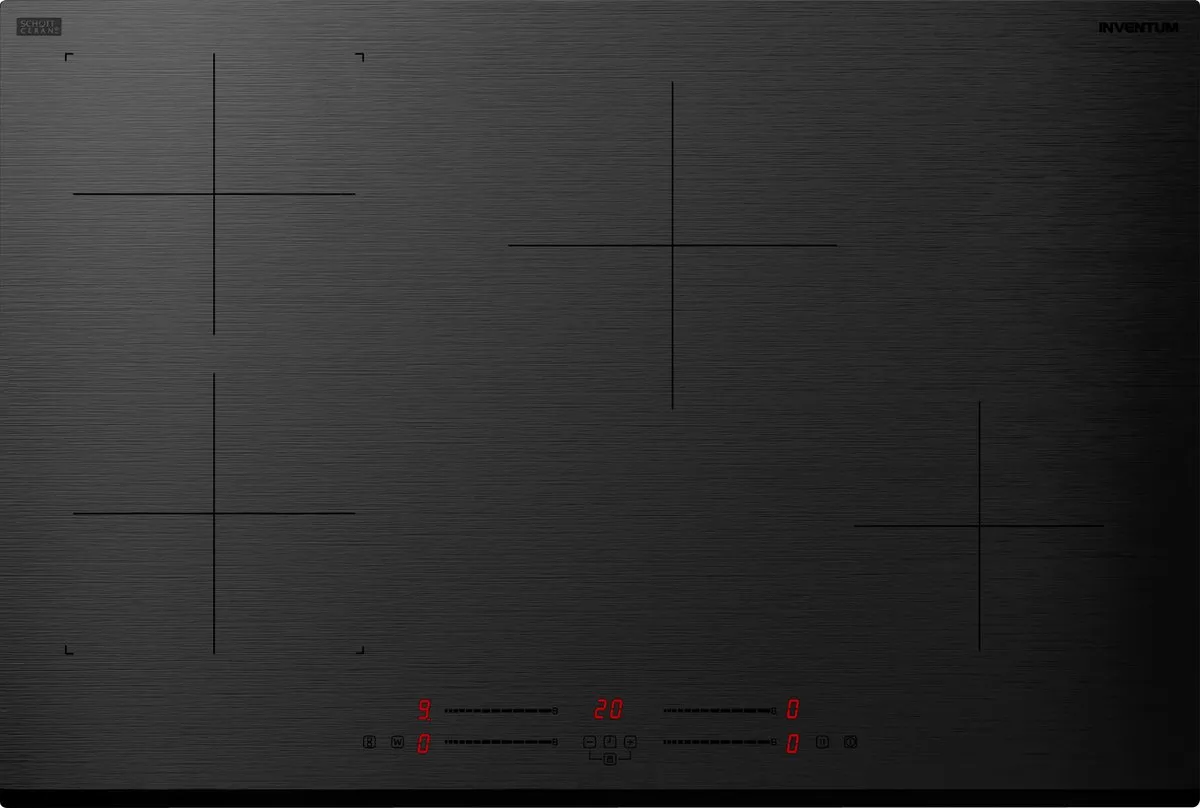 Inventum IKI7735MAT Inbouw Inductiekookplaat 7,6kW - 4 Zones - Mat Zwart