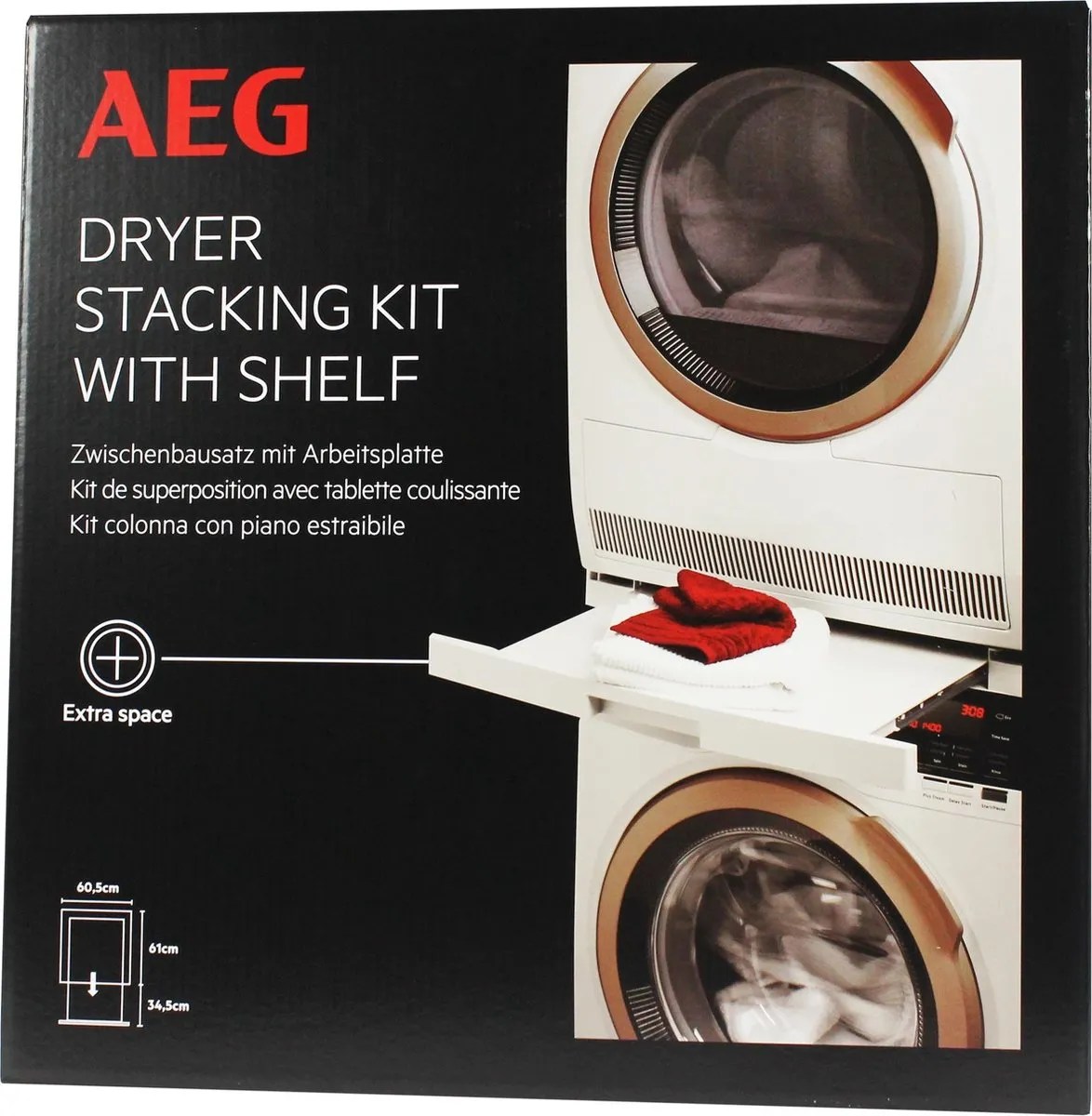 AEG SKP11GW Stapelkit - 60cm Diepe Droger/Wasmachine