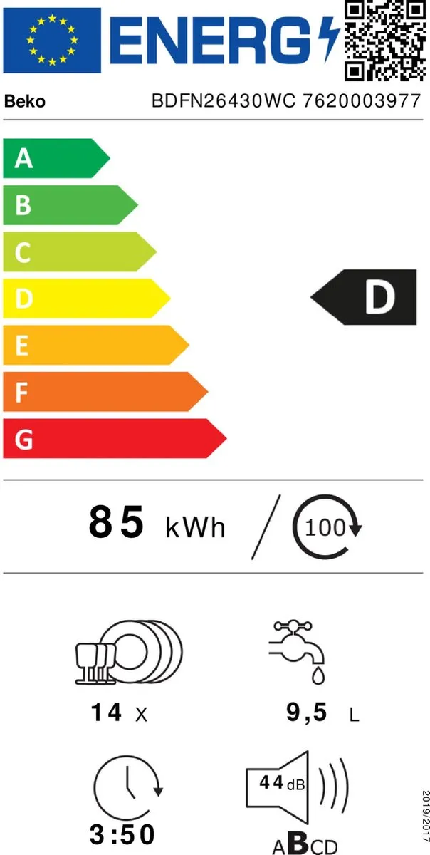 Beko BDFN26430WC Vrijstaande Vaatwasser 14 Couverts - Wit