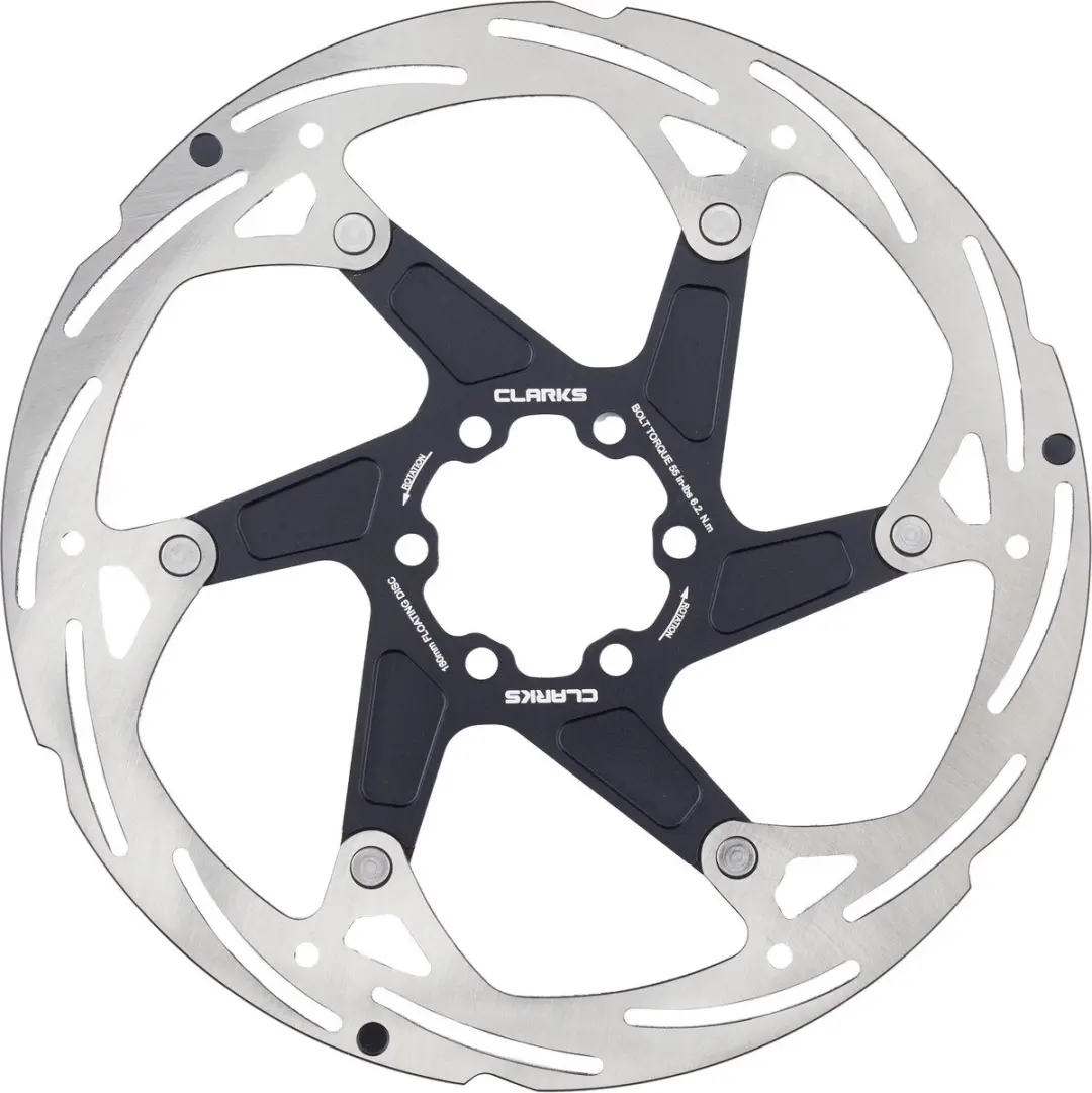 Clarks CFR-13FA Floating Remschijf 6-bouts 180 mm, zilver/zwart